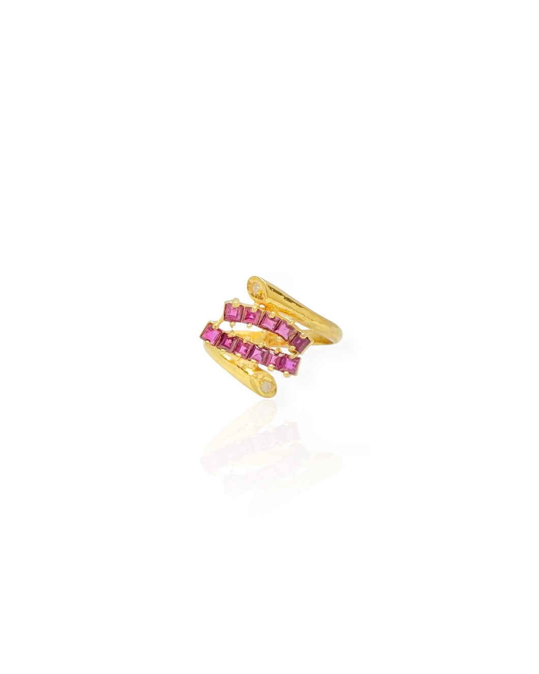 14k Gold Ruby and Diamond Rings (6, 6.5, 6.75)