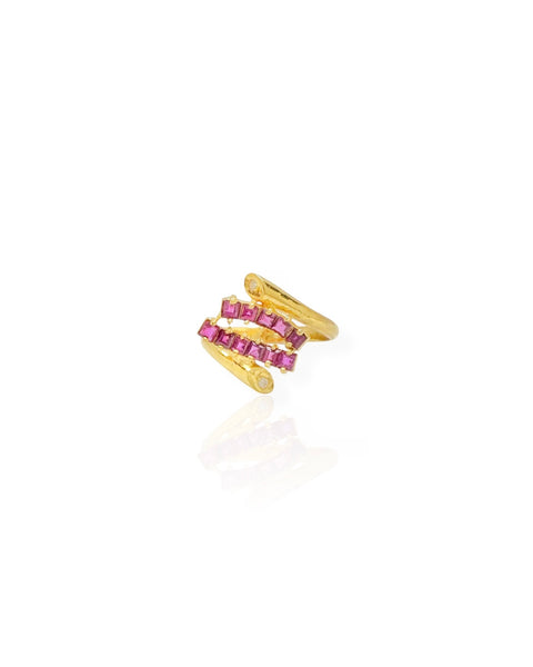 14k Gold Ruby and Diamond Rings (6, 6.5, 6.75)