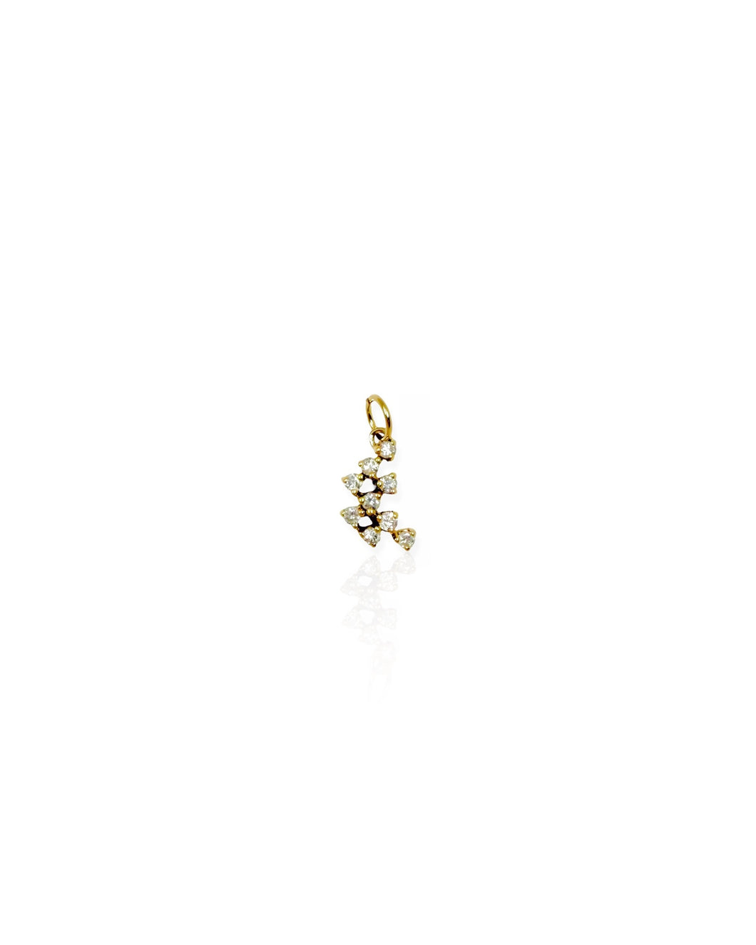 18k Gold Diamond Cluster Charm