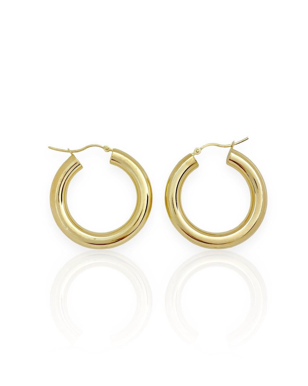 14k Gold Chubby Hoop Earrings