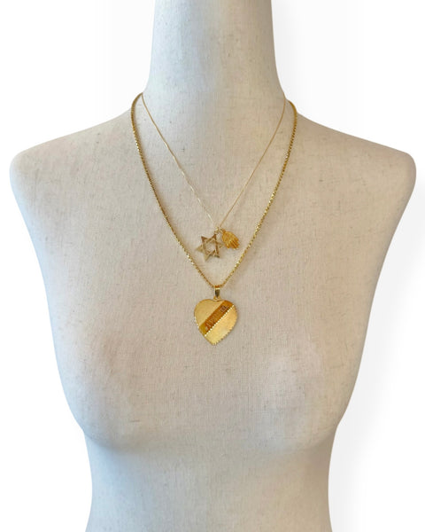 14k Gold "#1 Volunteer" Heart Charm