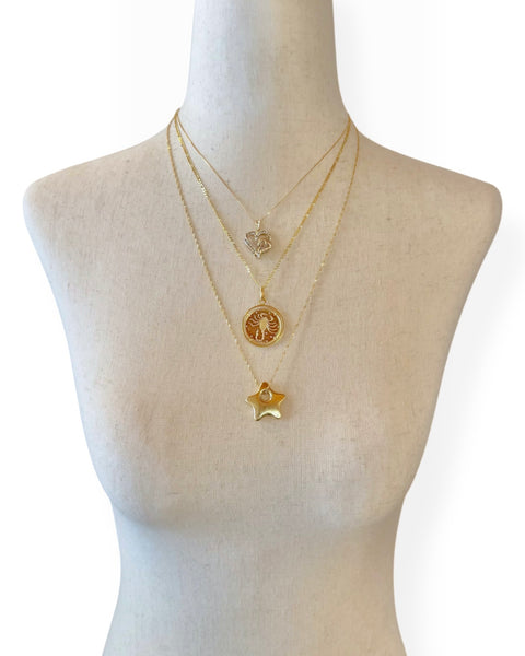 10k Gold Double Diamond Heart Charm