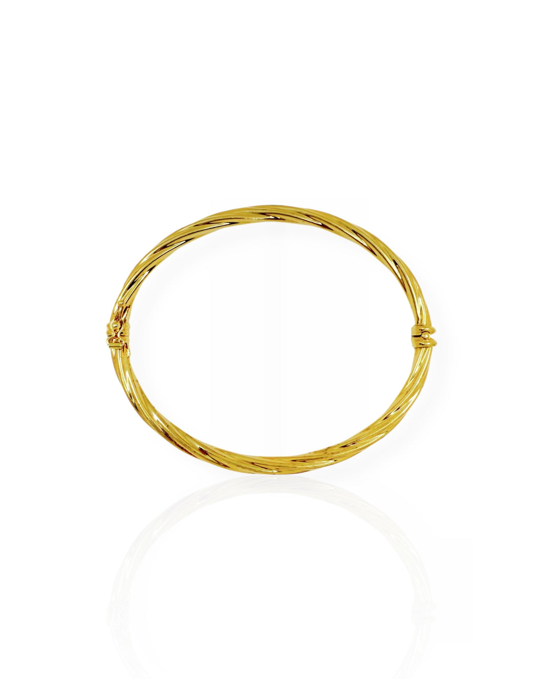 18k Gold Twisted Bangle (7