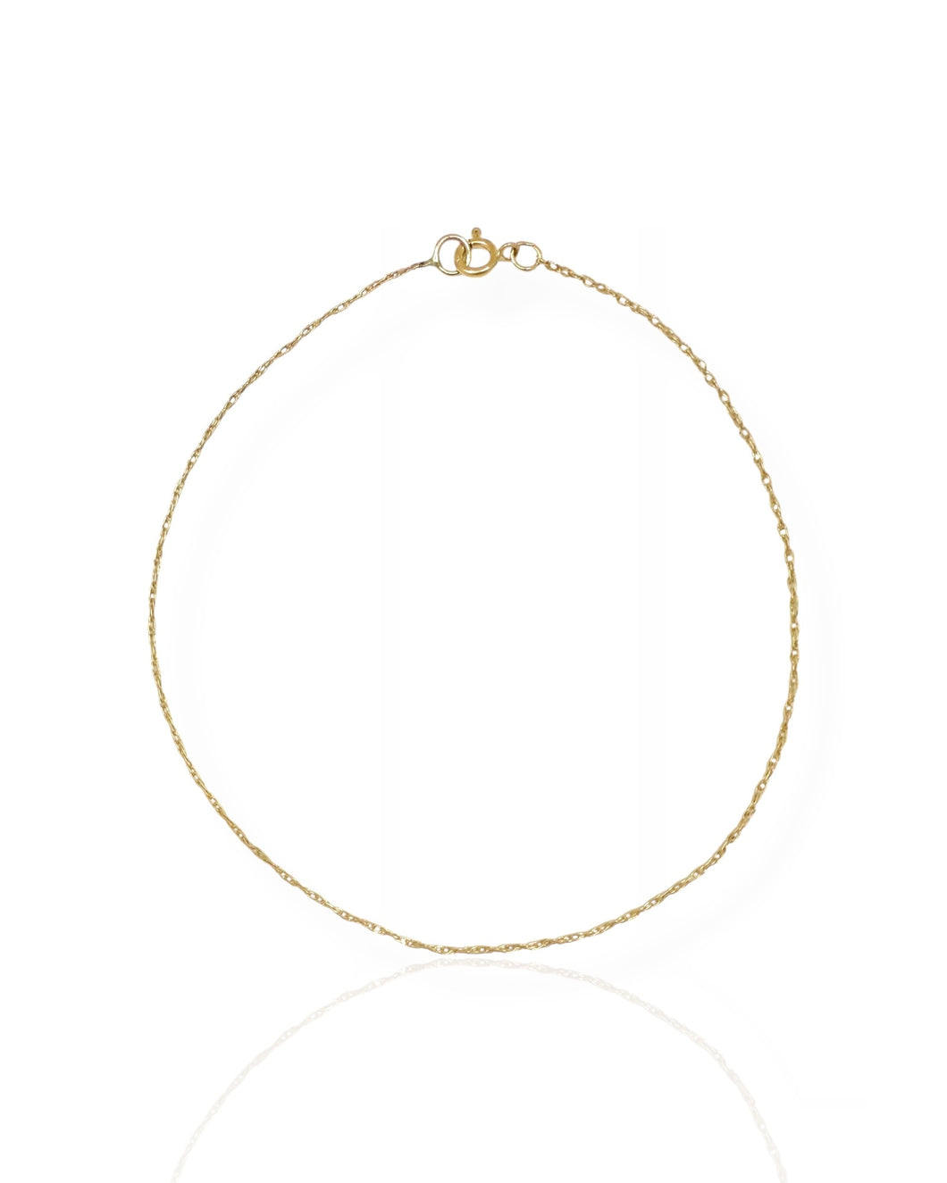 14k Gold Singapore Chain Bracelet (7.875