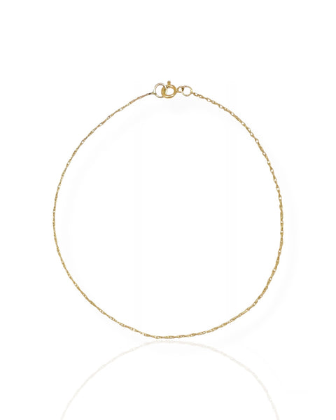 14k Gold Singapore Chain Bracelet (7.875