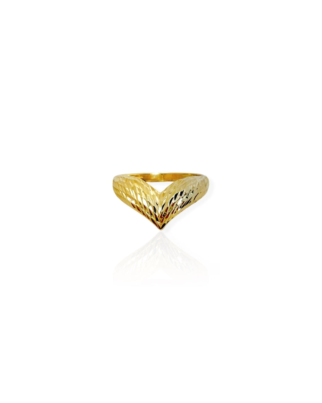 14k Gold Chevron Ring (8.25)