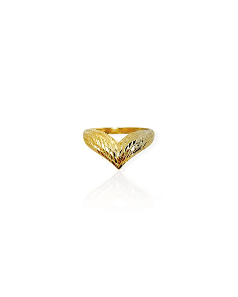 14k Gold Chevron Ring (8.25)