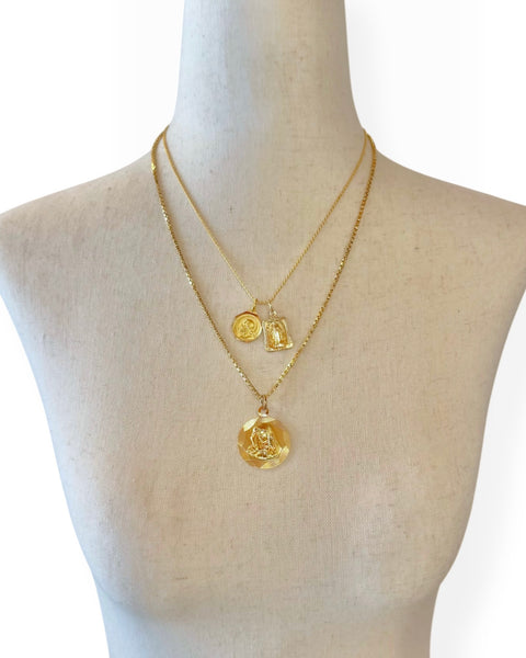 14k Gold Miraculous Medal Charm