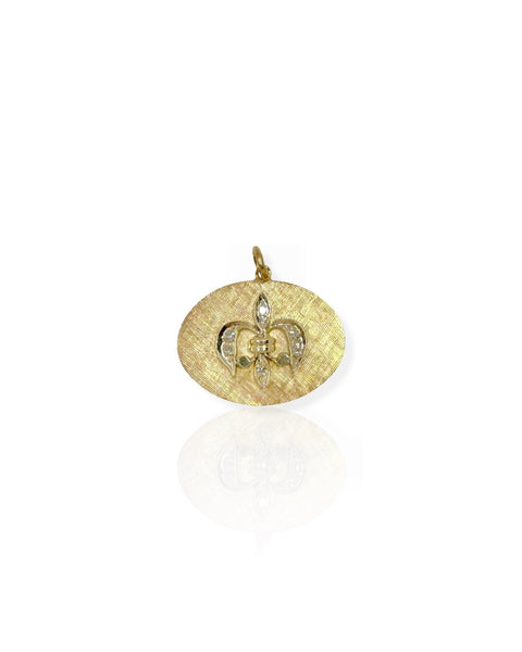 14k Gold Fleur-de-lis Charm