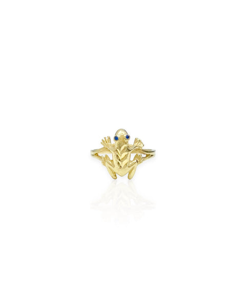 14k Gold Frog Ring (6.75)