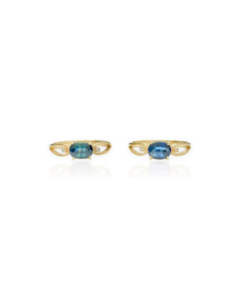 14k Gold Sapphire and Diamond Rings (5.75, 6)