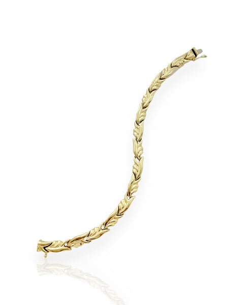 14k Gold Fancy Link Bracelet (7