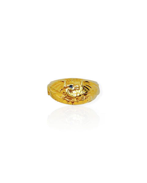 14k Gold Dragon Ring (7.5)
