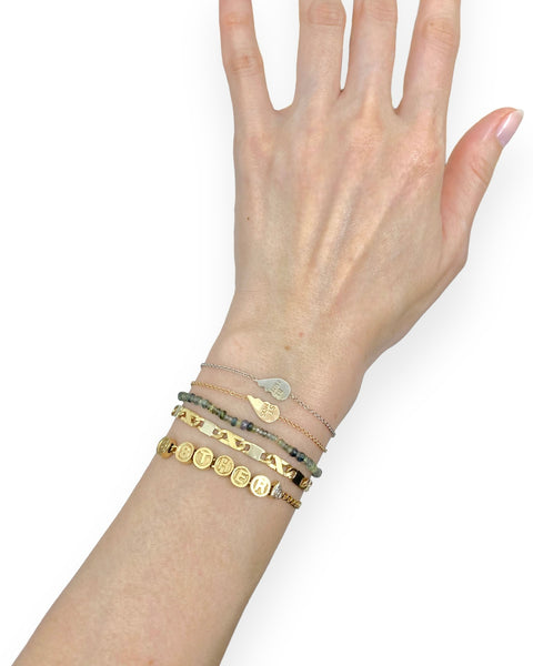 14k Gold White and Rose Gold Best Friends Bracelets (6" – 7")