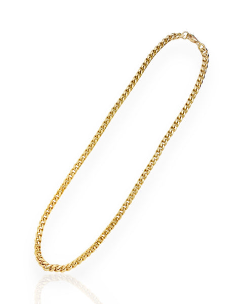 14k Gold Curb Chain Necklace (18