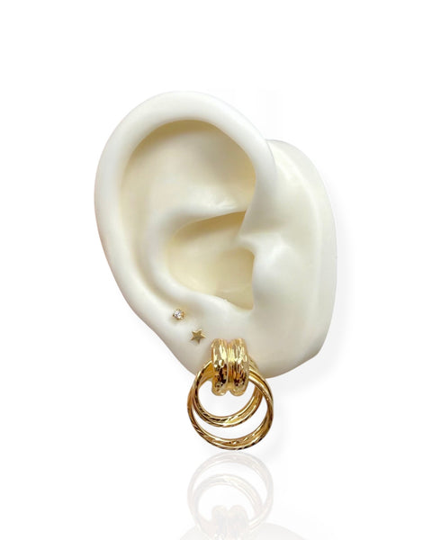 14k Gold Doorknocker Earrings