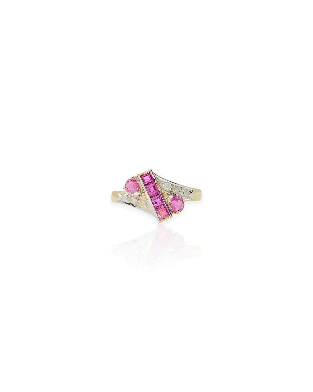 14k Gold Ruby Bar Rings (6.25, 6.5, 6.75)