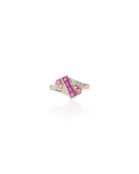 14k Gold Ruby Bar Rings (6.25, 6.5, 6.75)