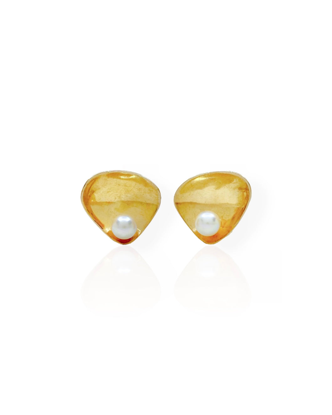 Esther Lewittes Gold and Pearl Earrings