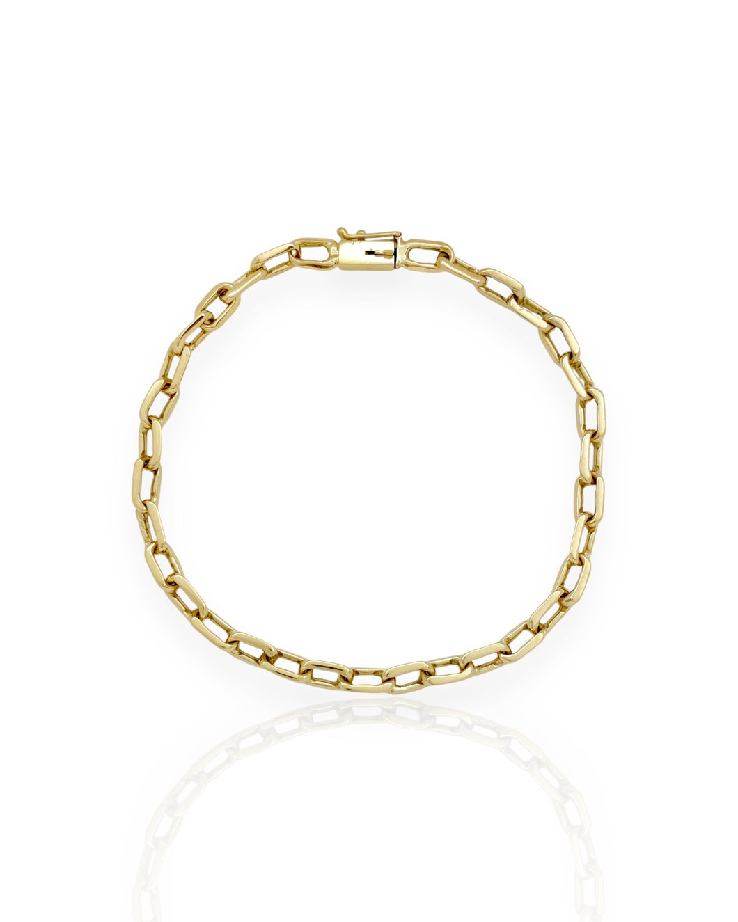 14k Gold Biker Chain Bracelet (7.75