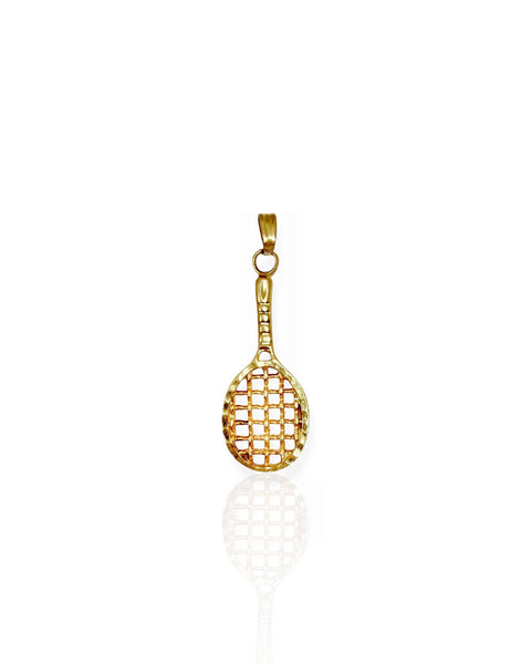 14k Gold Tennis Racket Charm
