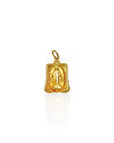 14k Gold Miraculous Medal Charm