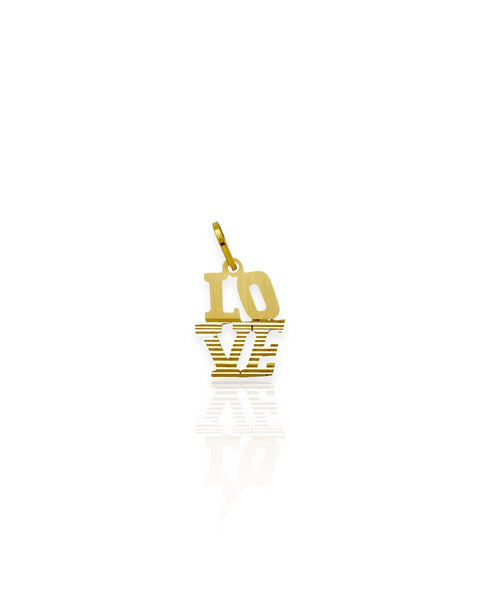 18k Gold LOVE Charm