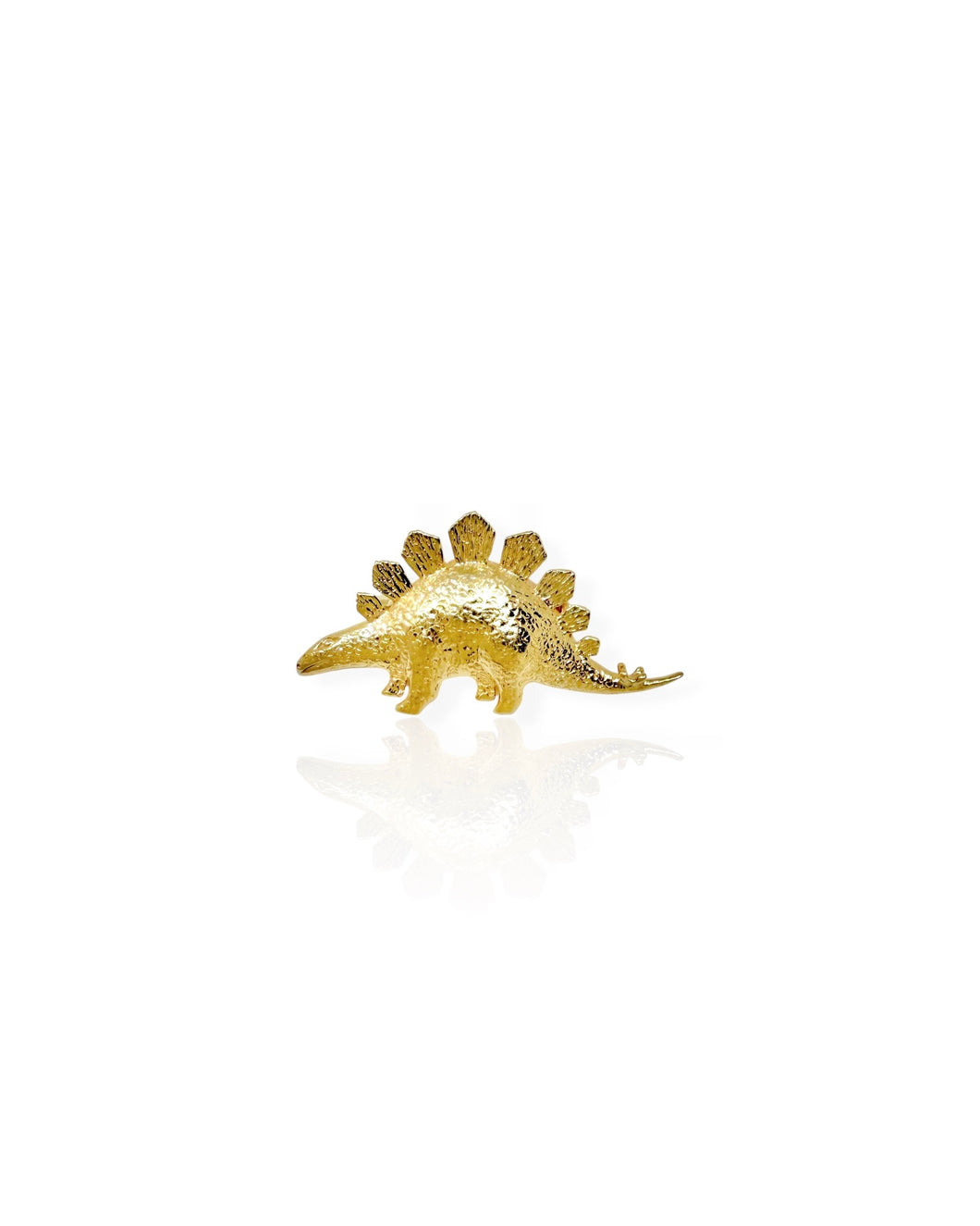 14k Gold Stegosaurus Brooch
