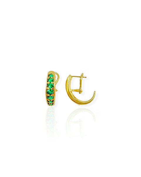 14k Gold J Hoop Earrings