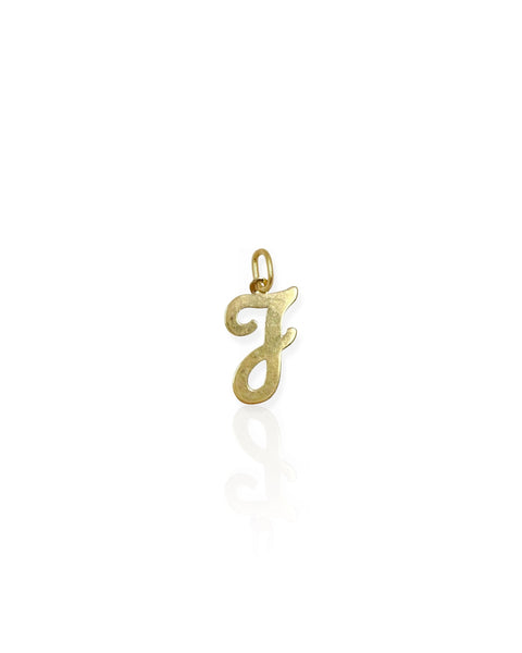 14k Gold Letter J Charm