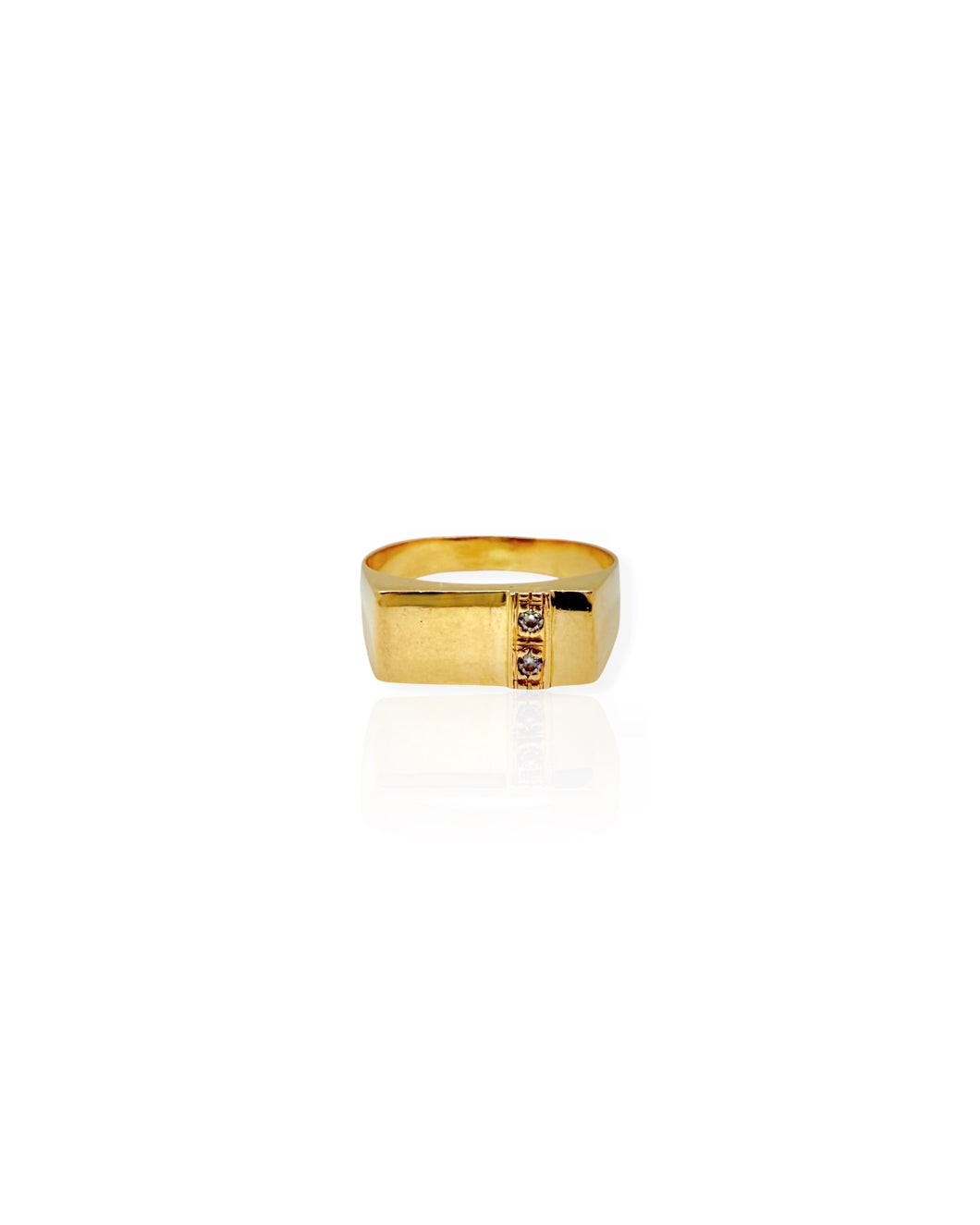 18k Gold Rectangle Ring (10.75)