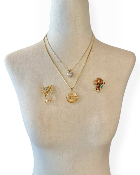 14k Gold Diamond Puffy Heart Charm