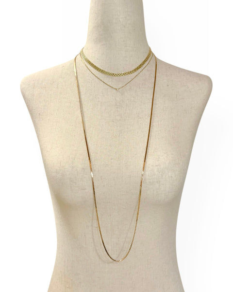 14k Gold Baby Diamond Necklace (16.25")