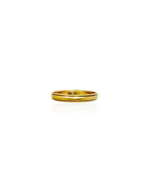 18k Gold Milgrain Ring (8.5)