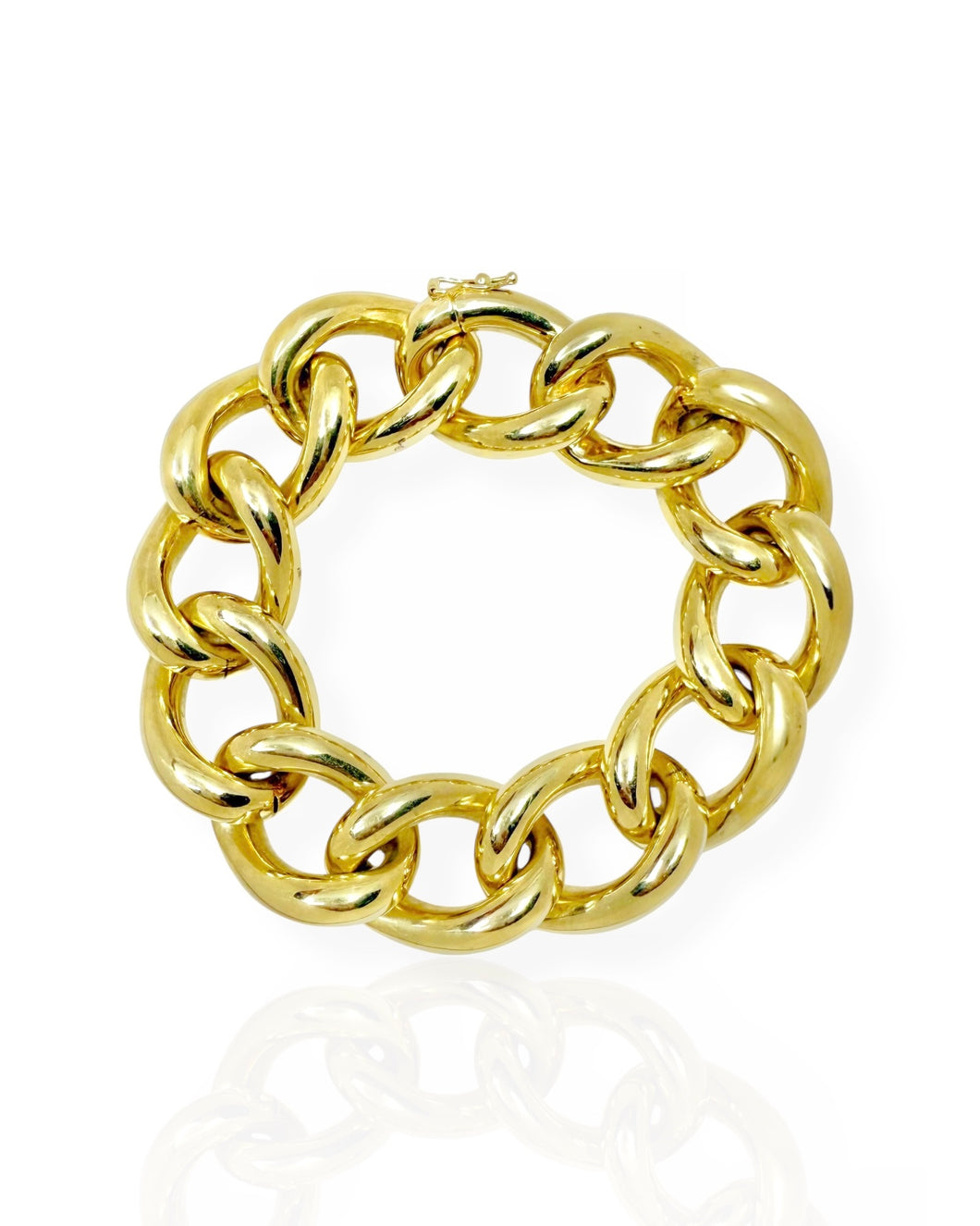 14k Gold Chunky Link Bracelet (8.5
