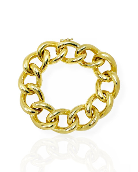14k Gold Chunky Link Bracelet (8.5