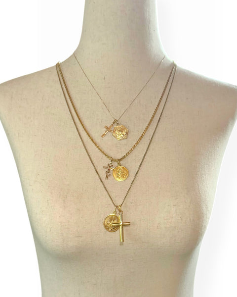 18k Gold Ave Maria Charm