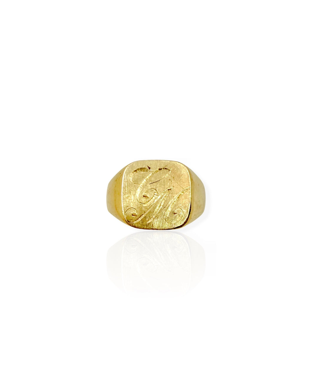 14k Gold CM Signet Ring (9.25)