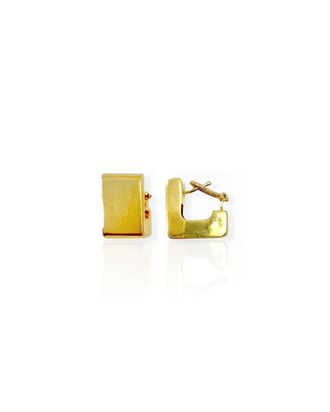 18k Gold Square Hoop Earrings