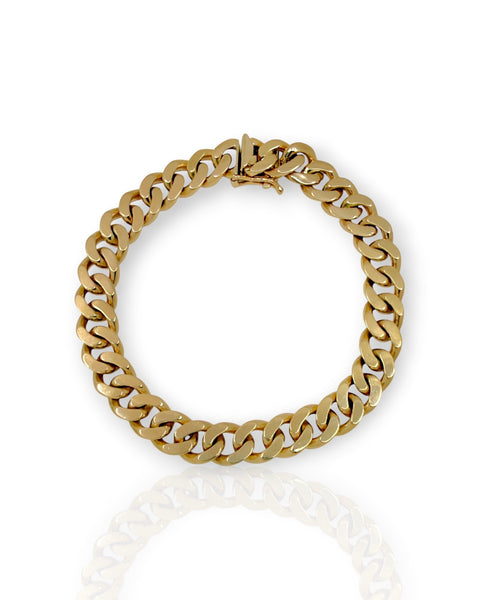 14k Gold Curb Chain Bracelet (7.875