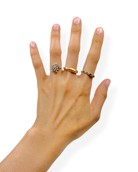 14k Gold Sapphire and Diamond Ring (7/7.25)