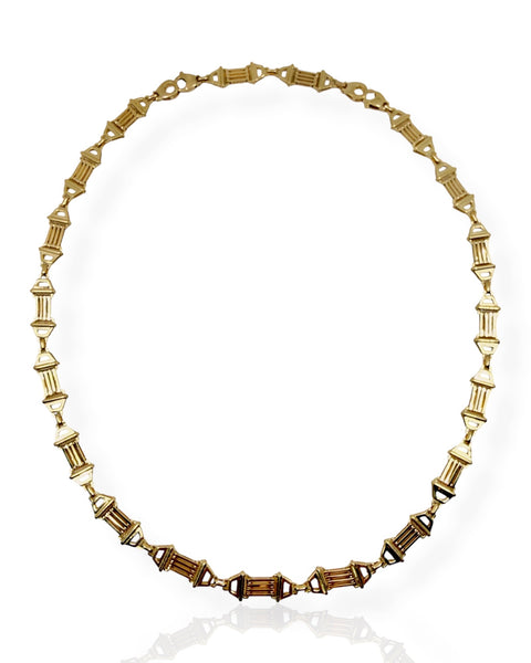 14k Gold Column Chain Necklace (19.875