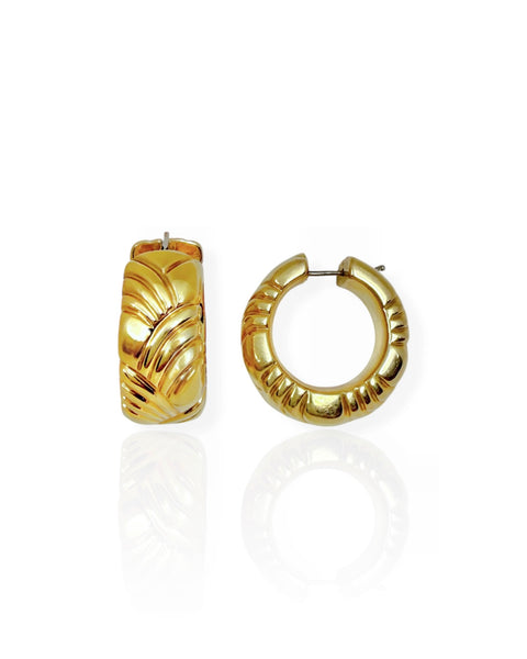 14k Gold Chunky Hoop Earrings