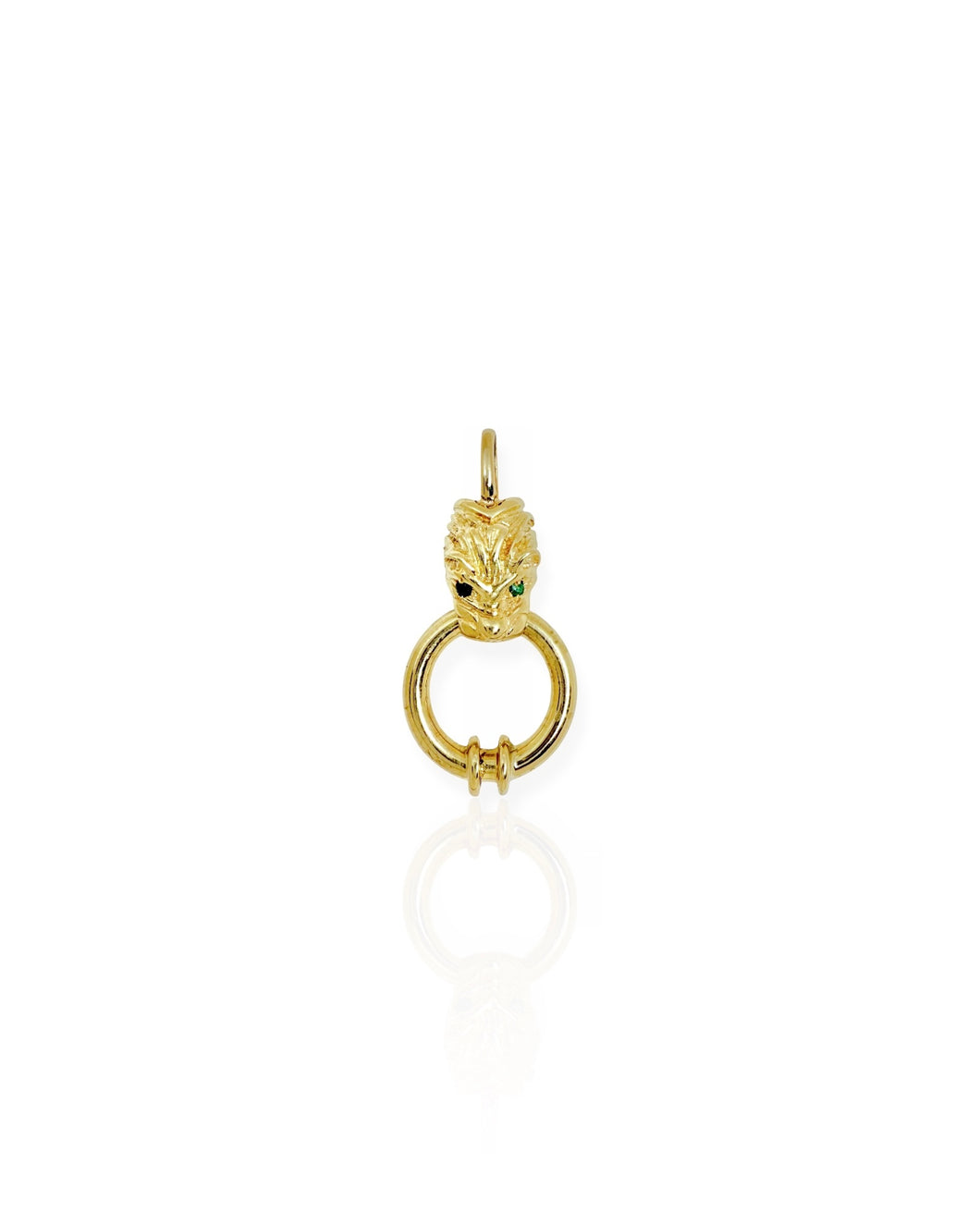 14k Gold Lion Doorknocker Charm