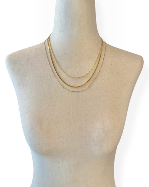 14k Gold Wheat Chain Necklace (18")