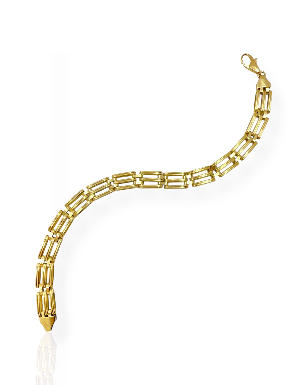 14k Gold Bookchain Bracelet (7.125