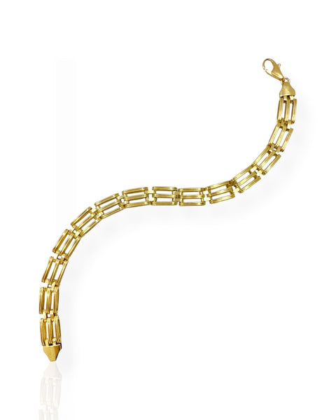14k Gold Bookchain Bracelet (7.125