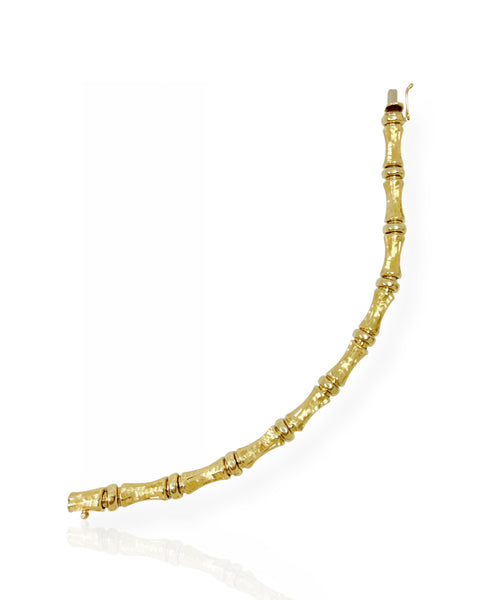 14k Gold Bamboo Bracelet (7.125