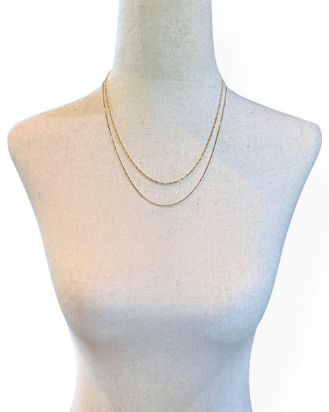 14k Gold Singapore Chain Necklace (18.0625")