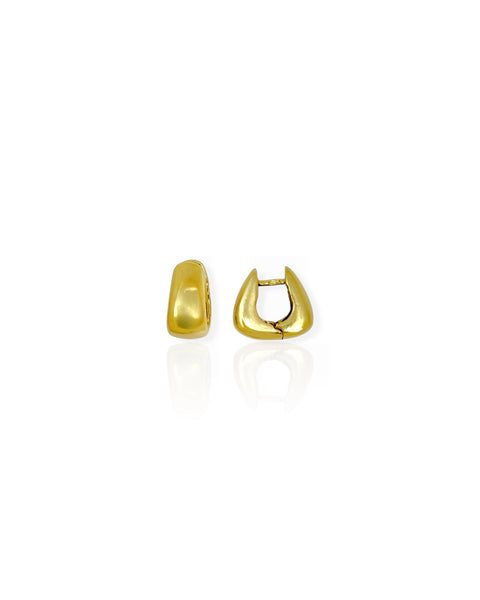 18k Gold Horseshoe Huggies